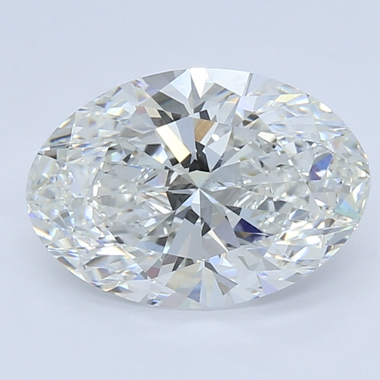 3.1 Carat Oval Lab Diamond with  Cut Diamond in 14KT  view 1
