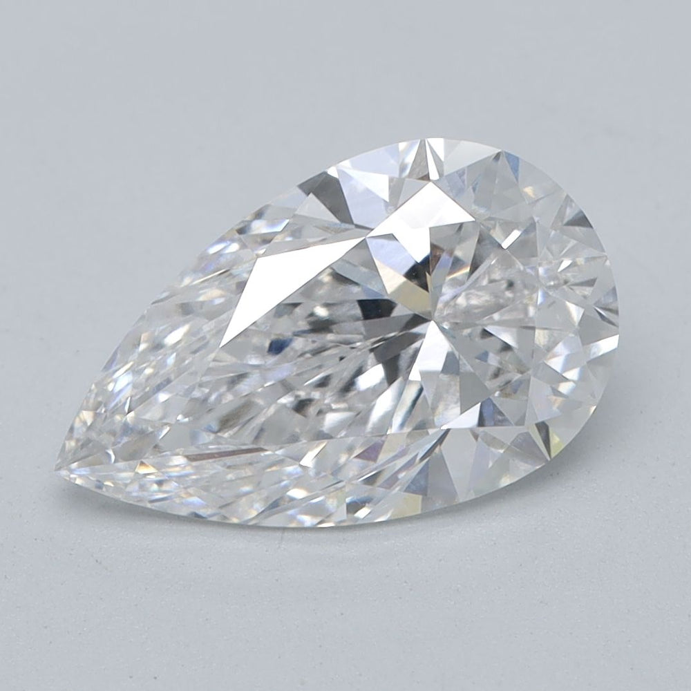 1.48 Carat Pear Lab Diamond with  Cut Diamond in 14KT  view 1
