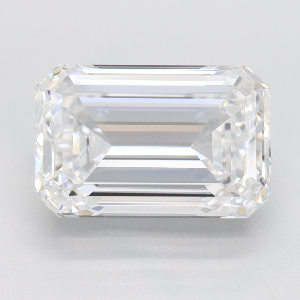4.03 Carat Emerald Lab Diamond with  Cut Diamond in 14KT  view 1
