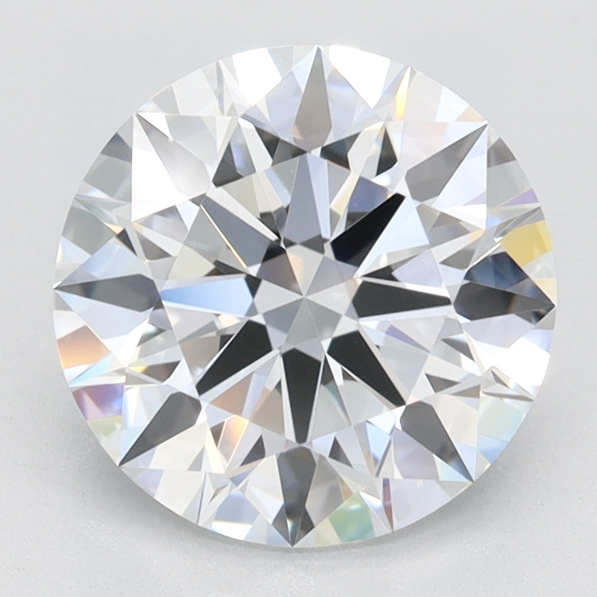 2.21 Carat Round Lab Diamond with  Cut Diamond in 14KT  view 1
