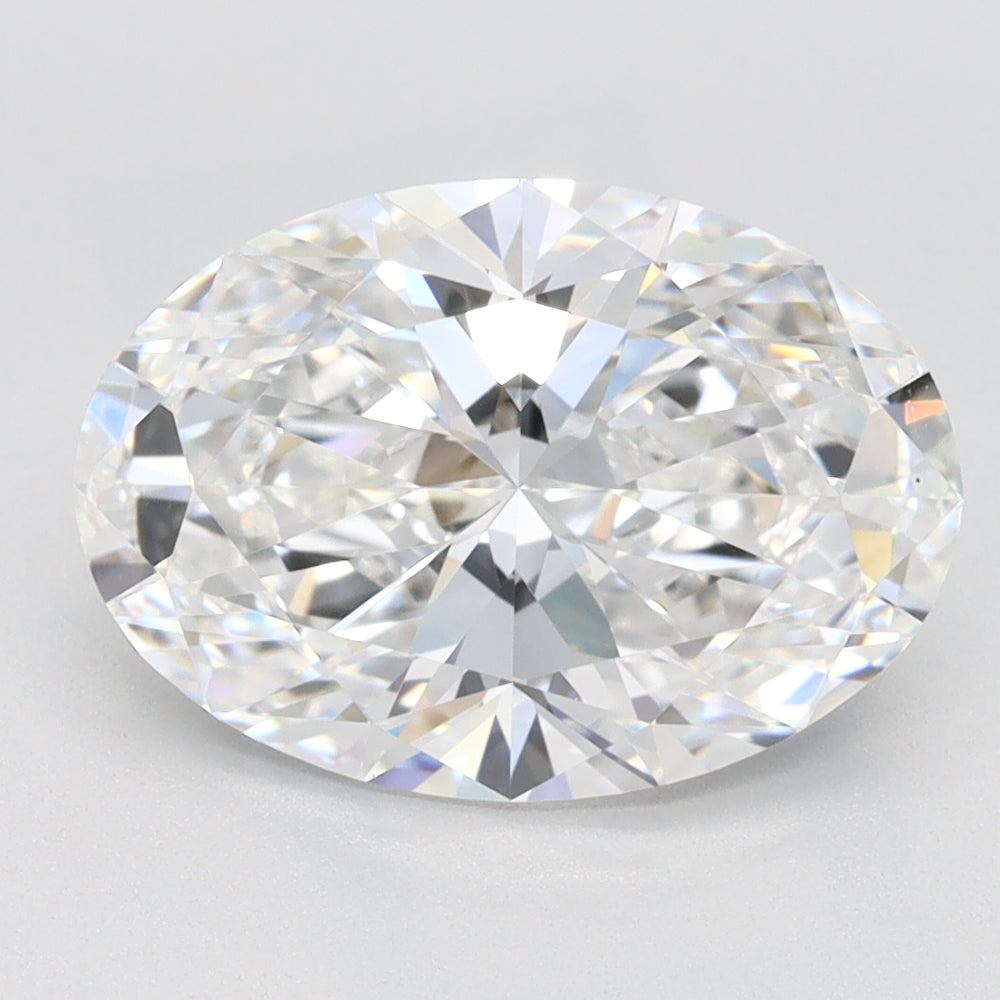 2.7 Carat Oval Lab Diamond with  Cut Diamond in 14KT  view 1
