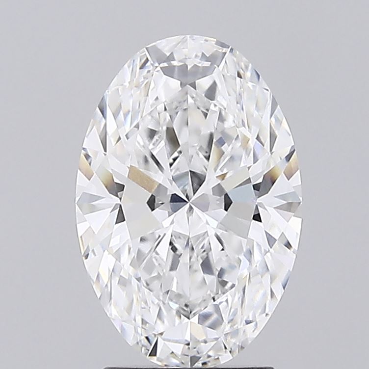 2.51 Carat Oval Lab Diamond with  Cut Diamond in 14KT  view 1
