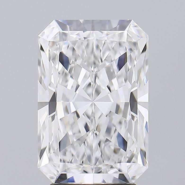 3.53 Carat Radiant Lab Diamond with  Cut Diamond in 14KT  view 1
