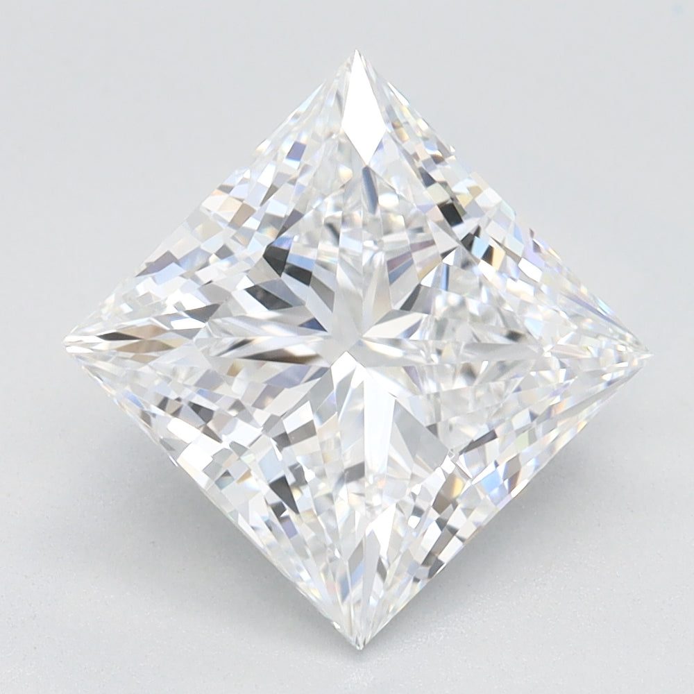 2.88 Carat Princess Lab Diamond with  Cut Diamond in 14KT  view 1
