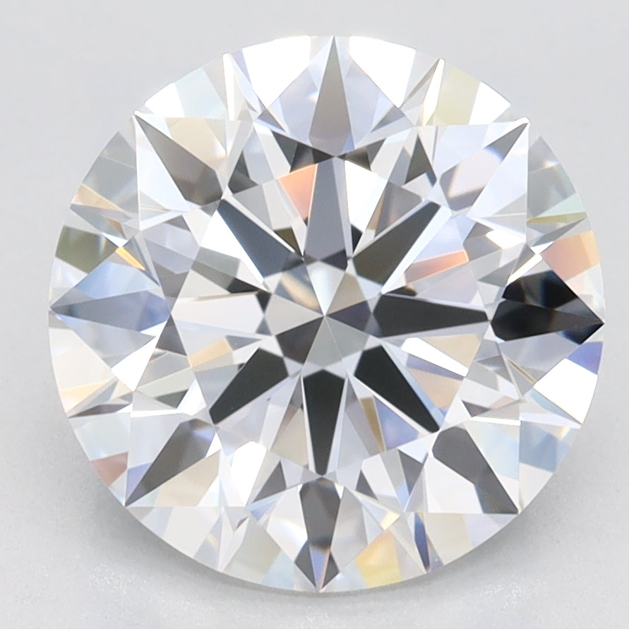 3.03 Carat Round Lab Diamond with  Cut Diamond in 14KT  view 1

