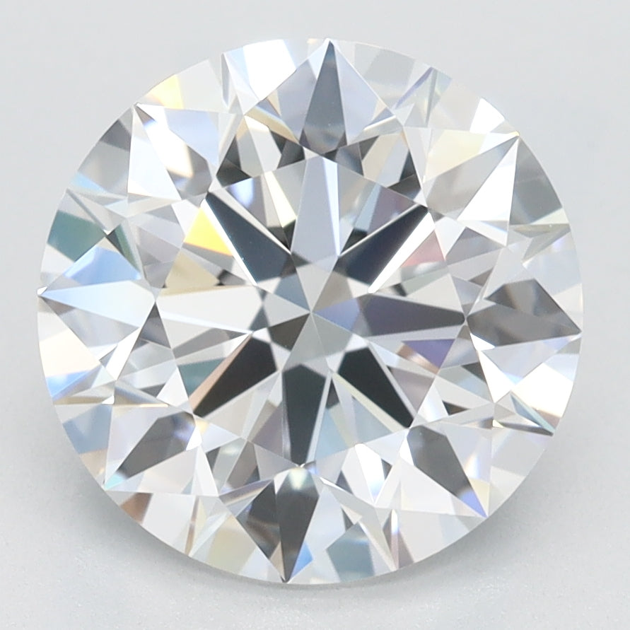 2.95 Carat Round Lab Diamond with  Cut Diamond in 14KT  view 1
