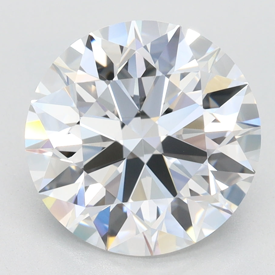 3.04 Carat Round Lab Diamond with  Cut Diamond in 14KT  view 1
