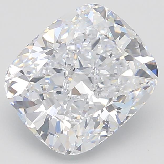 2.54 Carat Cushion Lab Diamond with  Cut Diamond in 14KT  view 1
