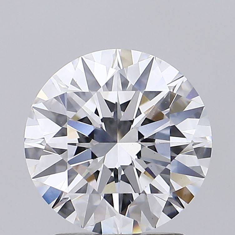 2.06 Carat Round Lab Diamond with  Cut Diamond in 14KT  view 1
