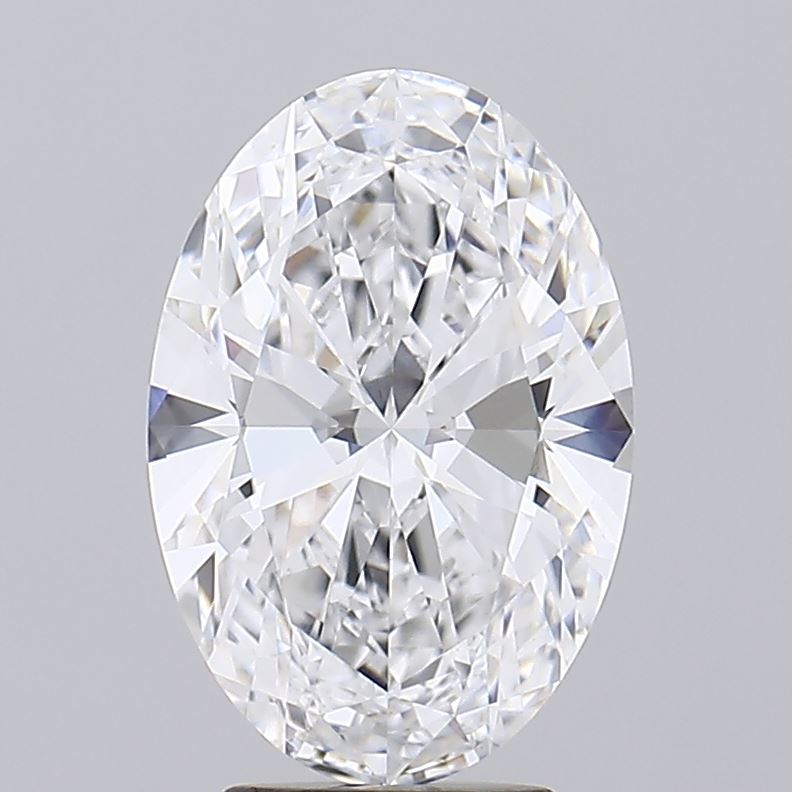 3.5 Carat Oval Lab Diamond with  Cut Diamond in 14KT  view 1
