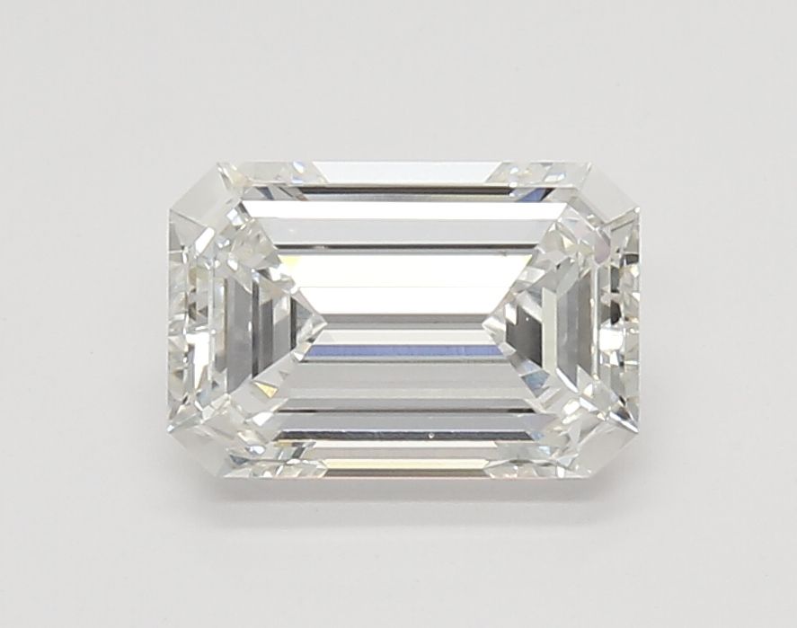 1.86 Carat Emerald Lab Diamond with  Cut Diamond in 14KT  view 1
