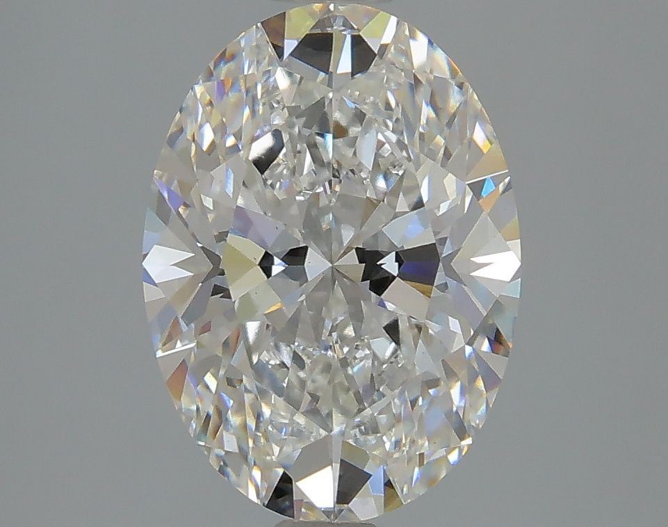2.89 Carat Oval Lab Diamond with  Cut Diamond in 14KT  view 1
