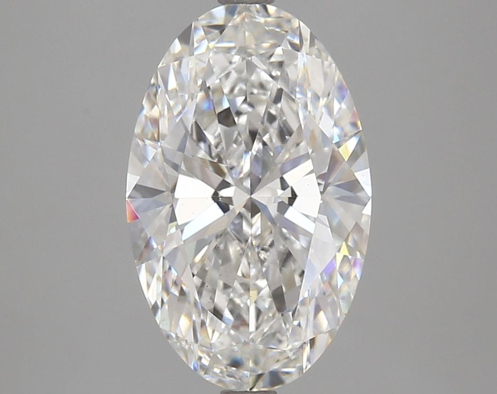 3.58 Carat Oval Lab Diamond with  Cut Diamond in 14KT  view 1
