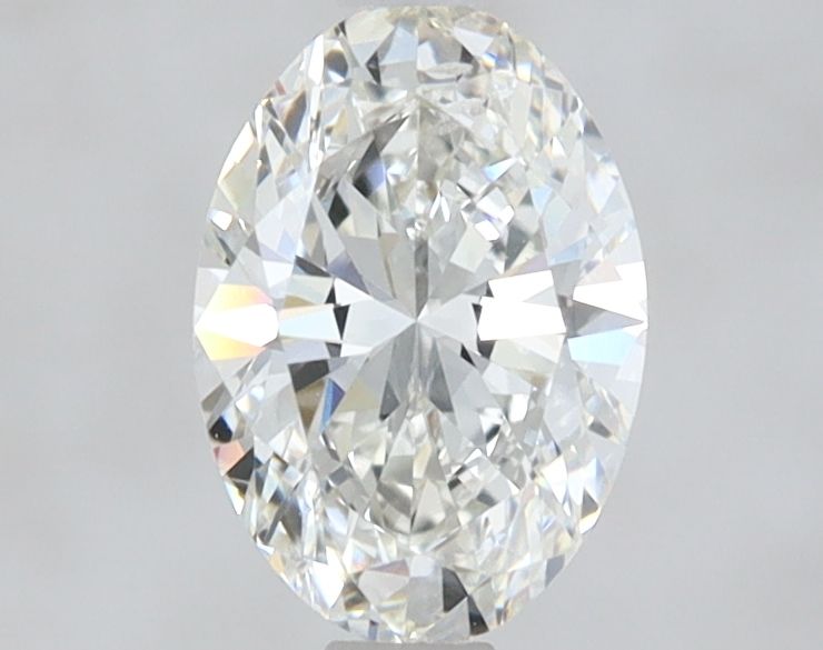 1.03 Carat Oval Lab Diamond with  Cut Diamond in 14KT  view 1
