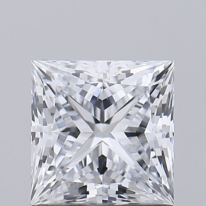 1.03 Carat Princess Lab Diamond with  Cut Diamond in 14KT  view 1
