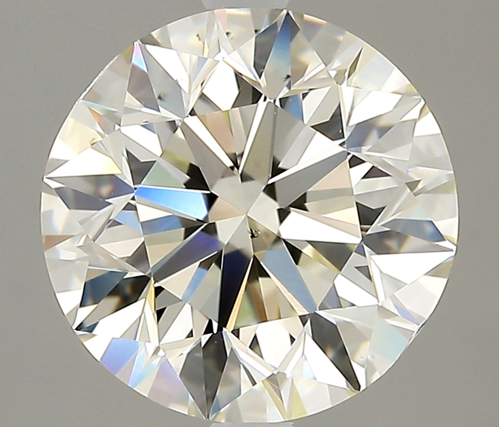 3.0 Carat Round Natural Diamond with  Cut Diamond in 14KT  view 1
