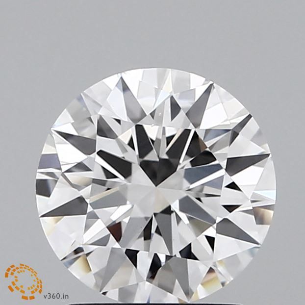 1.5 Carat Round Lab Diamond with  Cut Diamond in 14KT  view 1
