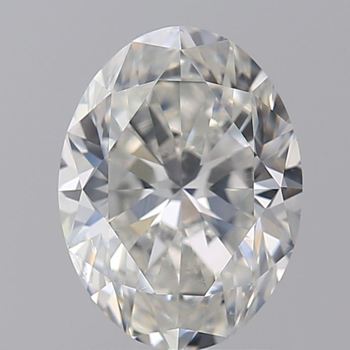 1.71 Carat Oval Natural Diamond with  Cut Diamond in 14KT  view 1
