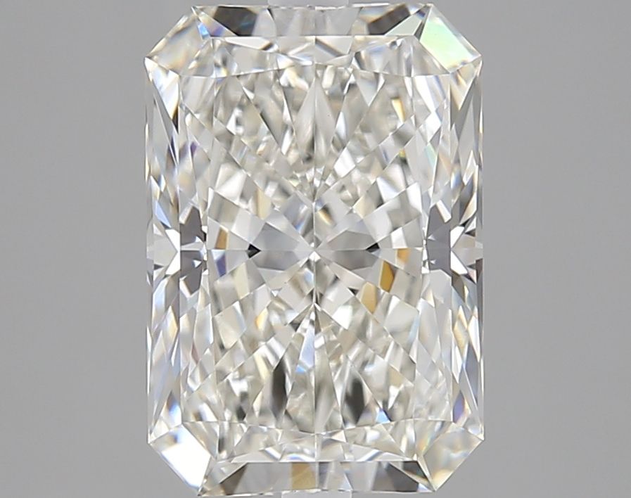 3.03 Carat Radiant Lab Diamond with  Cut Diamond in 14KT  view 1
