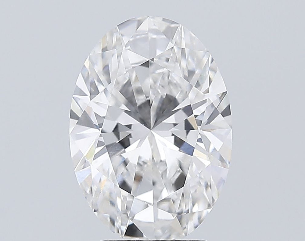 3.2 Carat Oval Lab Diamond with  Cut Diamond in 14KT  view 1
