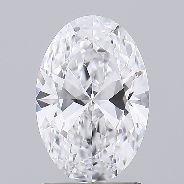 1.52 Carat Oval Lab Diamond with  Cut Diamond in 14KT  view 1
