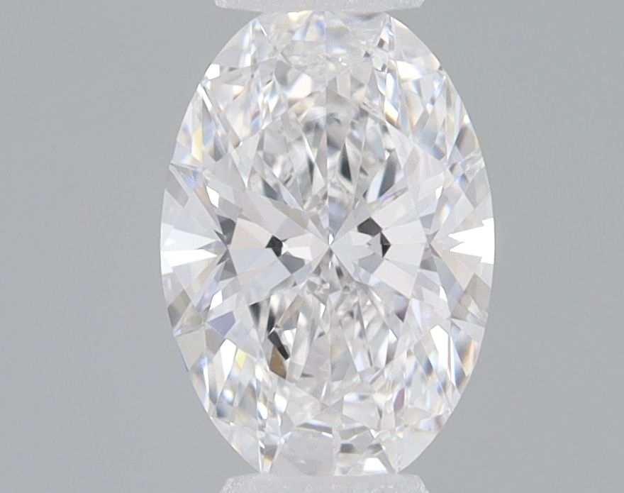 0.61 Carat Oval Lab Diamond with  Cut Diamond in 14KT  view 1
