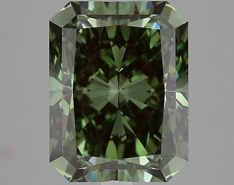 3.07 Carat Radiant Lab Diamond with  Cut Diamond in 14KT  view 1
