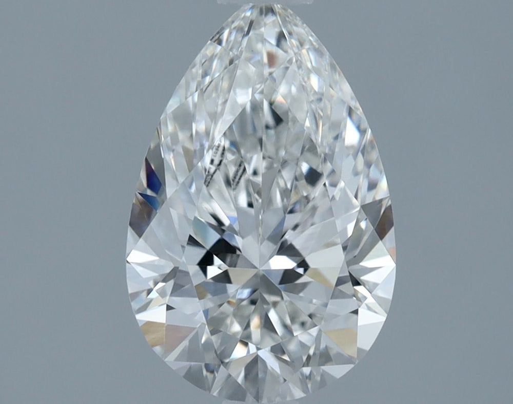 1.39 Carat Pear Lab Diamond with  Cut Diamond in 14KT  view 1
