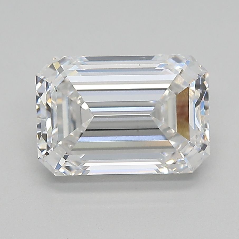 2.19 Carat Emerald Lab Diamond with  Cut Diamond in 14KT  view 1
