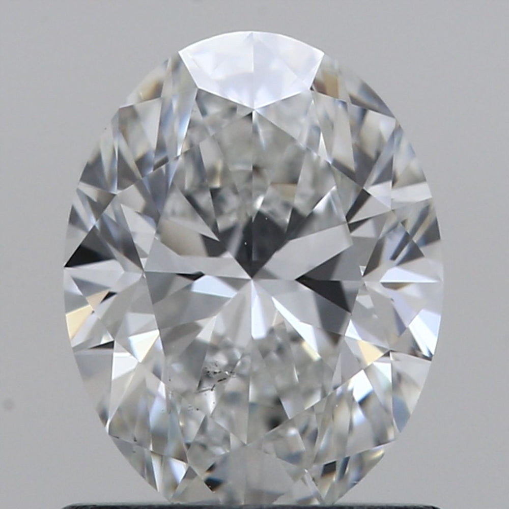 0.9 Carat Oval Natural Diamond with  Cut Diamond in 14KT  view 1
