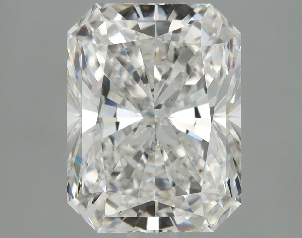 2.22 Carat Radiant Lab Diamond with  Cut Diamond in 14KT  view 1
