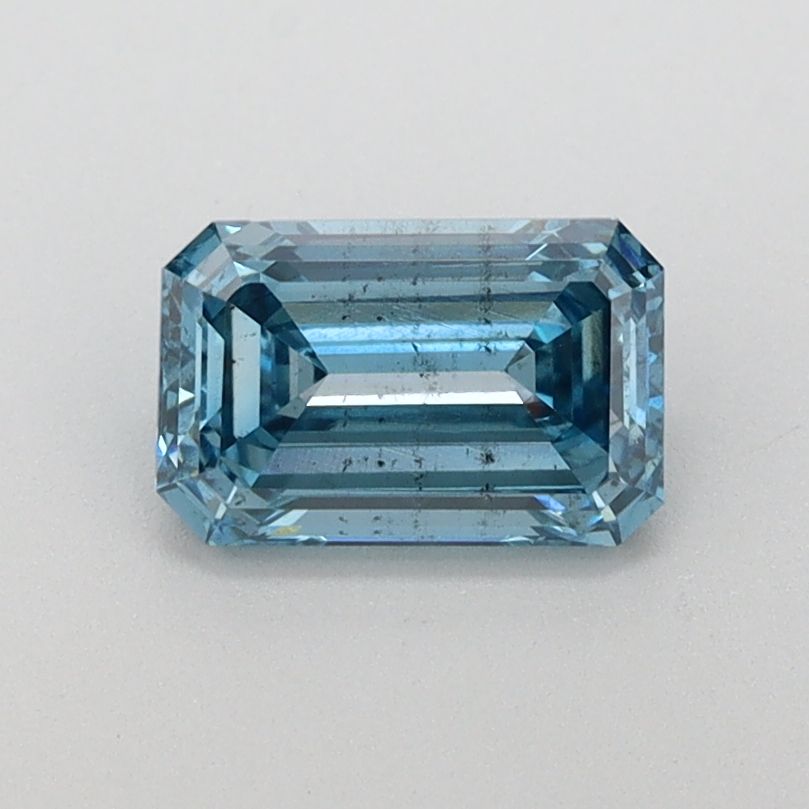 1.01 Carat Emerald Lab Diamond with  Cut Diamond in 14KT  view 1
