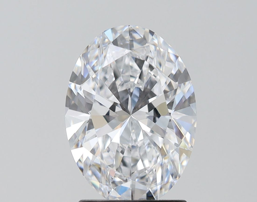1.95 Carat Oval Lab Diamond with  Cut Diamond in 14KT  view 1
