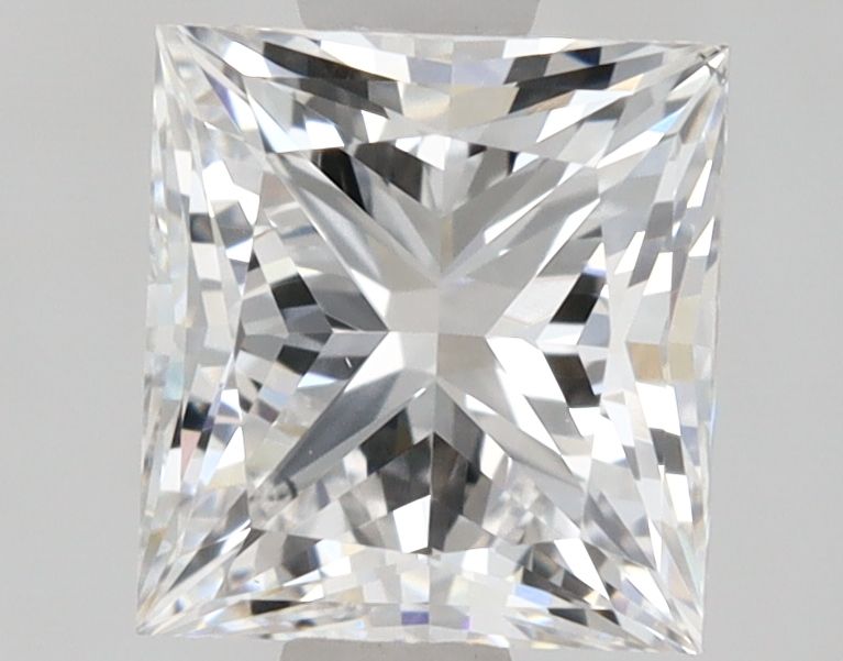 1.01 Carat Princess Lab Diamond with  Cut Diamond in 14KT  view 1
