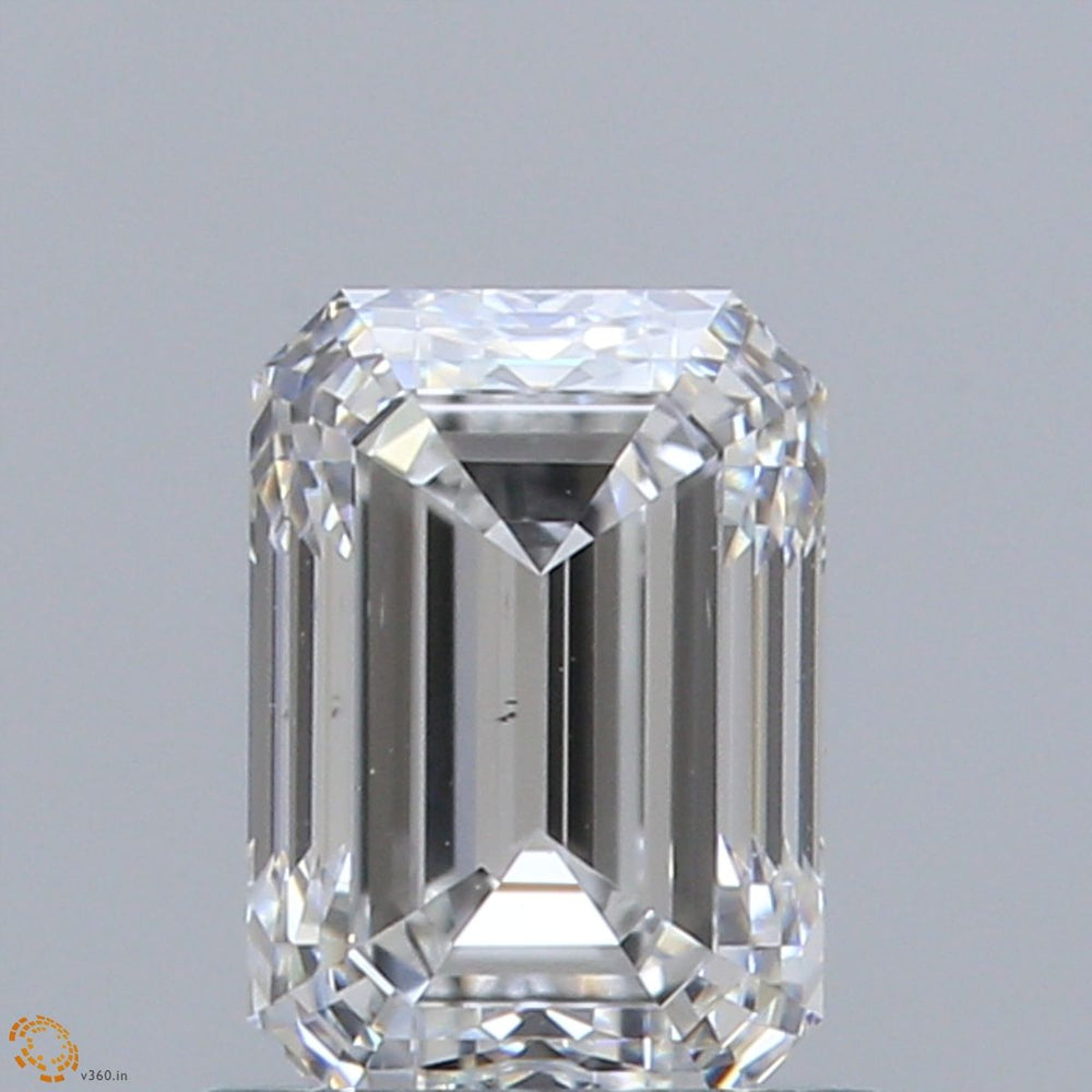 1.0 Carat Emerald Natural Diamond with  Cut Diamond in 14KT  view 1

