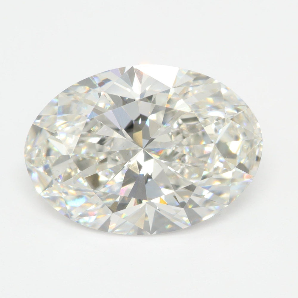3.72 Carat Oval Lab Diamond with  Cut Diamond in 14KT  view 1
