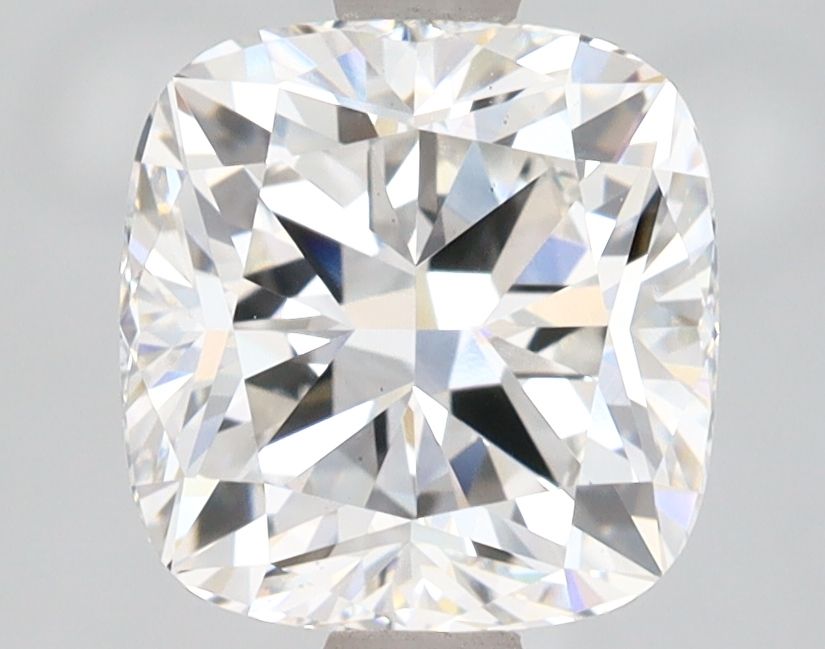 2.51 Carat Cushion Lab Diamond with  Cut Diamond in 14KT  view 1
