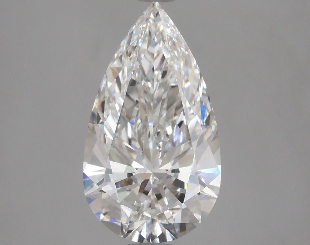 2.69 Carat Pear Lab Diamond with  Cut Diamond in 14KT  view 1
