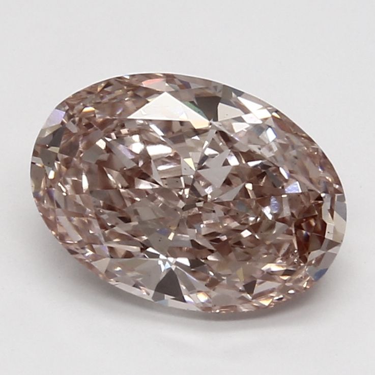 2.85 Carat Oval Lab Diamond with  Cut Diamond in 14KT  view 1
