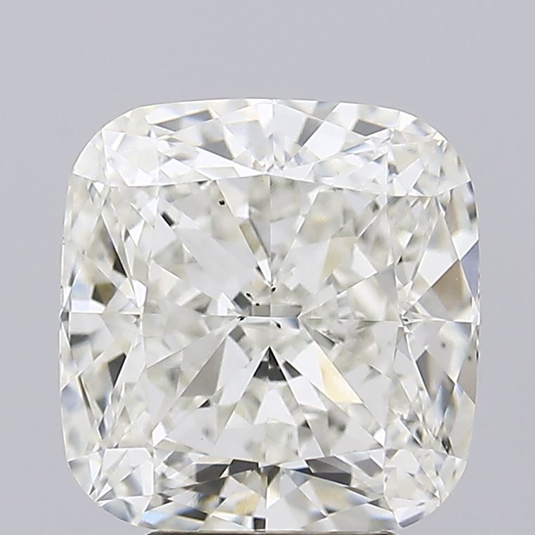 5.01 Carat Cushion Lab Diamond with  Cut Diamond in 14KT  view 1
