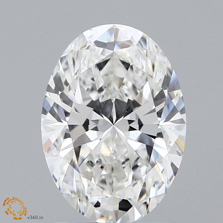 2.04 Carat Oval Lab Diamond with  Cut Diamond in 14KT  view 1
