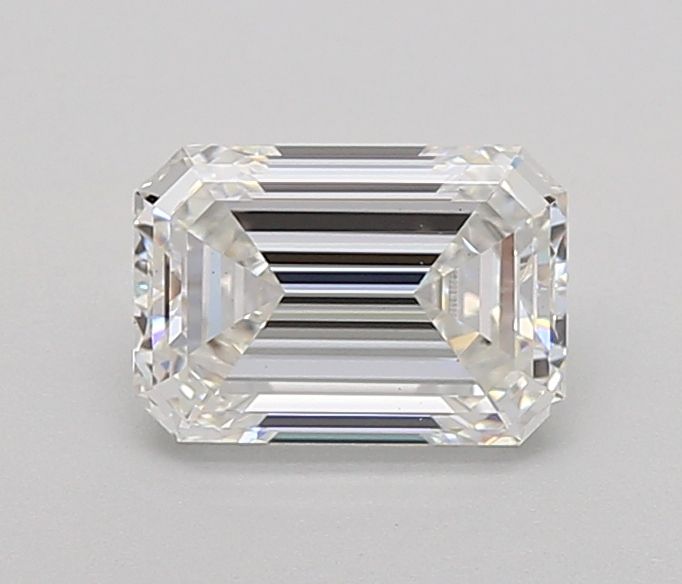1.01 Carat Emerald Lab Diamond with  Cut Diamond in 14KT  view 1

