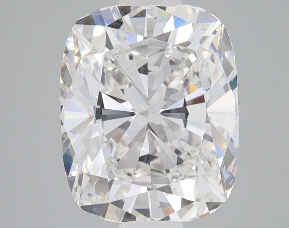 3.04 Carat Cushion Lab Diamond with  Cut Diamond in 14KT  view 1
