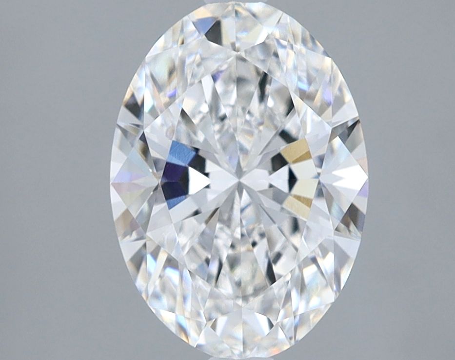 2.09 Carat Oval Lab Diamond with  Cut Diamond in 14KT  view 1
