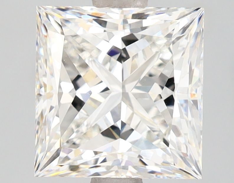 3.0 Carat Princess Lab Diamond with  Cut Diamond in 14KT  view 1

