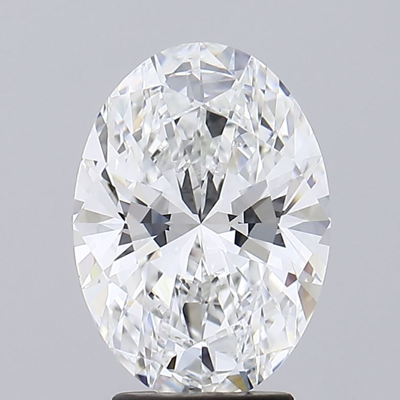 3.13 Carat Oval Lab Diamond with  Cut Diamond in 14KT  view 1
