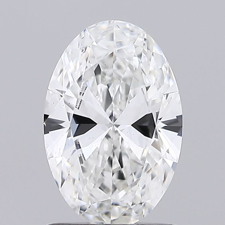 1.03 Carat Oval Lab Diamond with  Cut Diamond in 14KT  view 1

