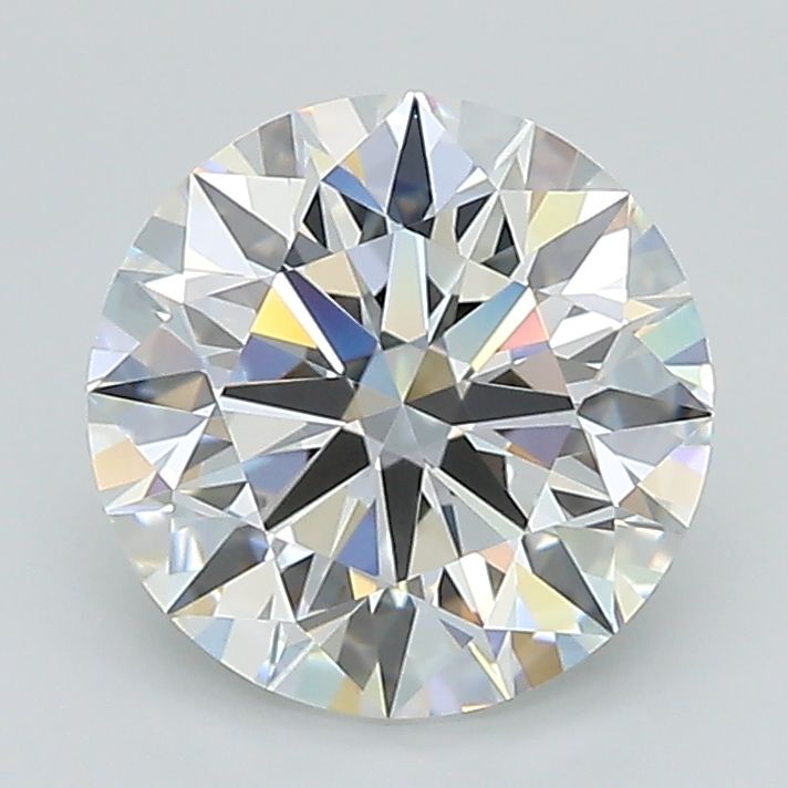 1.92 Carat Round Lab Diamond with  Cut Diamond in 14KT  view 1
