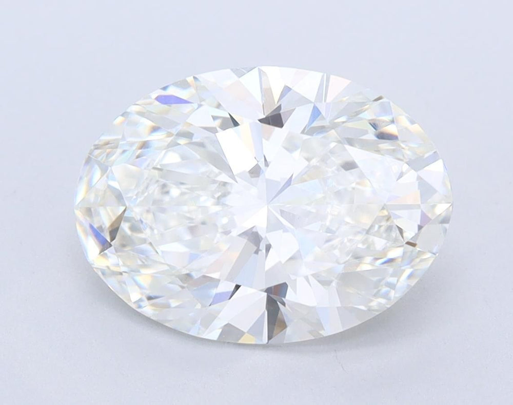 2.7 Carat Oval Lab Diamond with  Cut Diamond in 14KT  view 1
