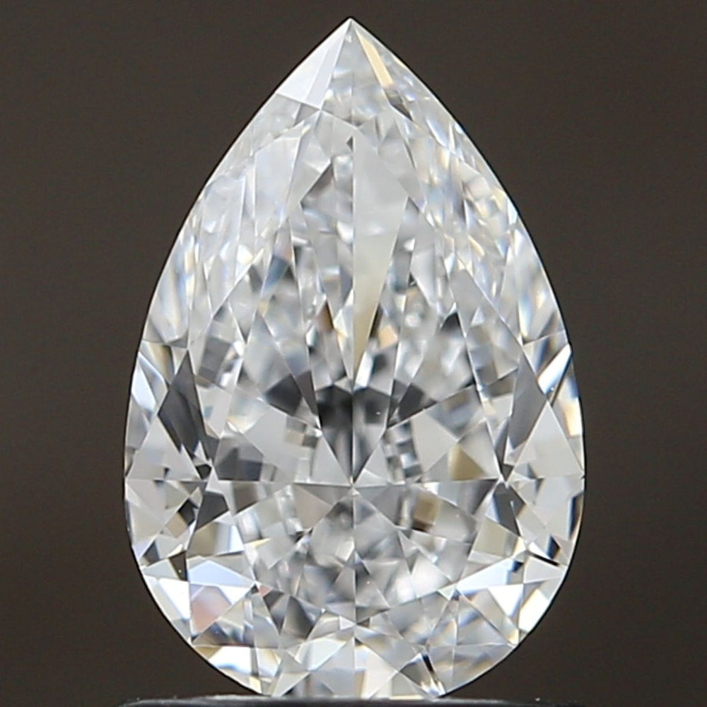 1.01 Carat Pear Natural Diamond with  Cut Diamond in 14KT  view 1
